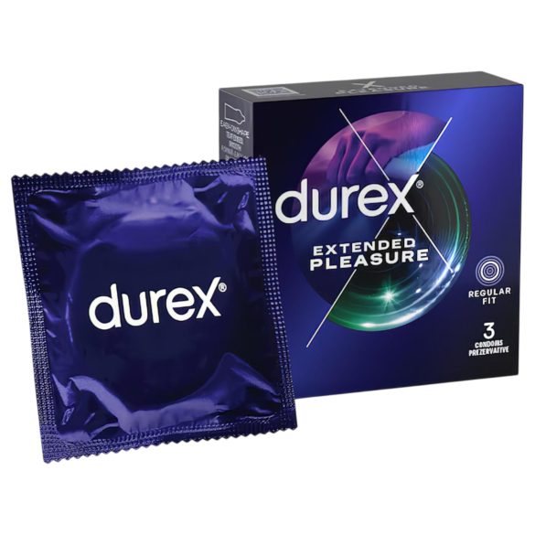 Durex Extended Pleasure - preservativo retardante - 56mm - 3 unidades