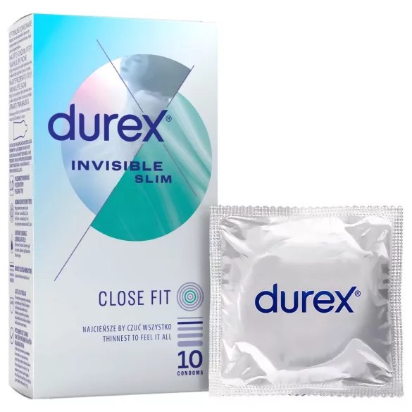 Durex Invisible Slim - preservativo fino - 10 unidades