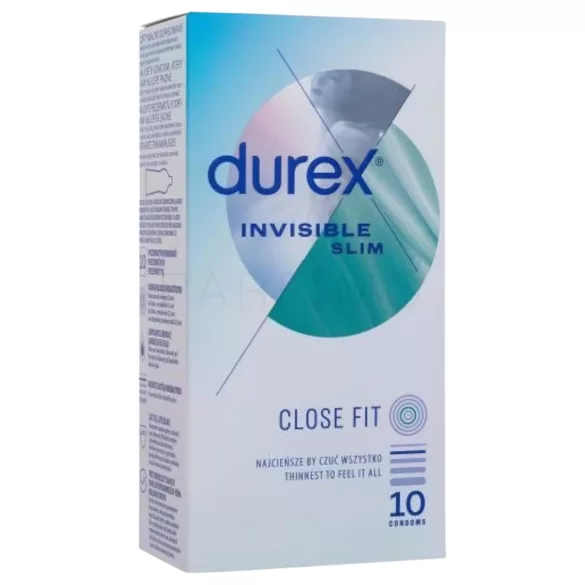 Durex Invisible Slim - preservativo fino - 10 unidades