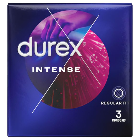 Durex Intense - preservativo texturizado com pontos e ranhuras - 3 unidades