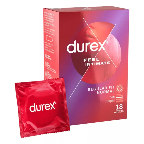 Durex Feel Intimate - preservativo ultrafino - látex - caixa com 18 unidades