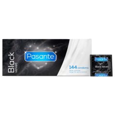   Pasante - preservativo de látex - preto - caixa com 144 unidades