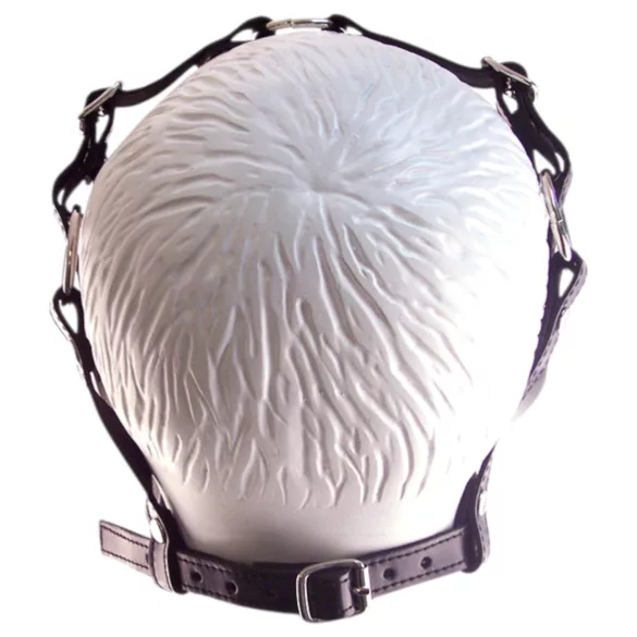 Rouge - máscara com mordaça bola - couro verdadeiro - preto