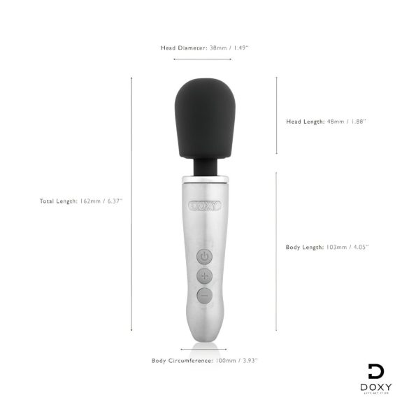 Doxy Go - vibrador massageador recarregável - prata