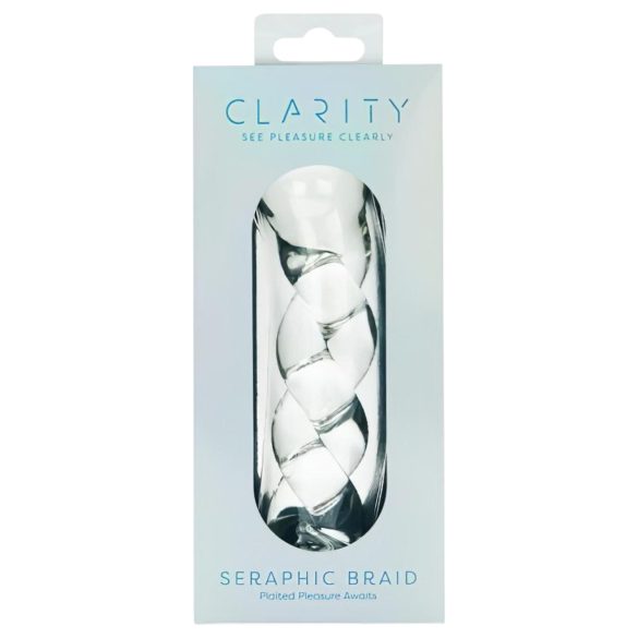 Clarity - dildo de vidro texturizado - transparente