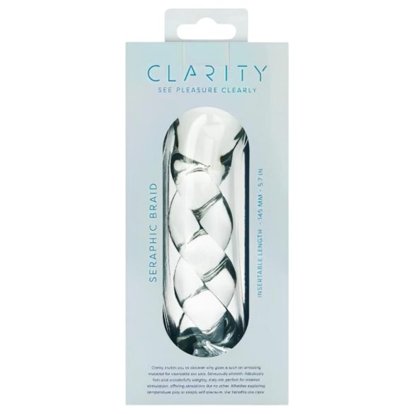 Clarity - dildo de vidro texturizado - transparente