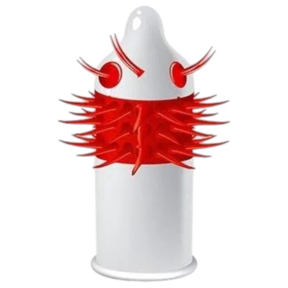 Egzo Ugly Coyote - preservativo com espinhos longos - 1 unidade