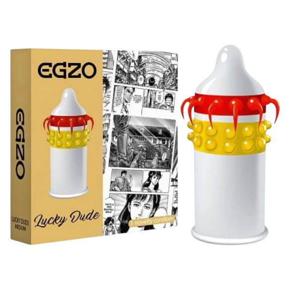 Egzo Lucky Dude - preservativo texturizado com pontas - 1 unidade