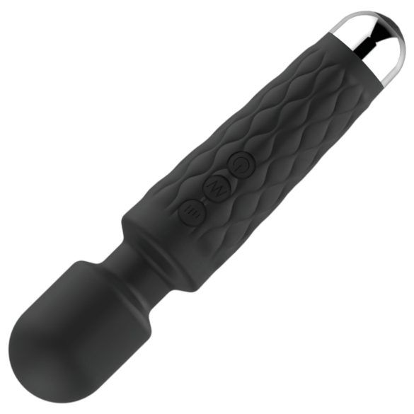 Lonely - vibrador massageador recarregável 20 funções - silicone preto