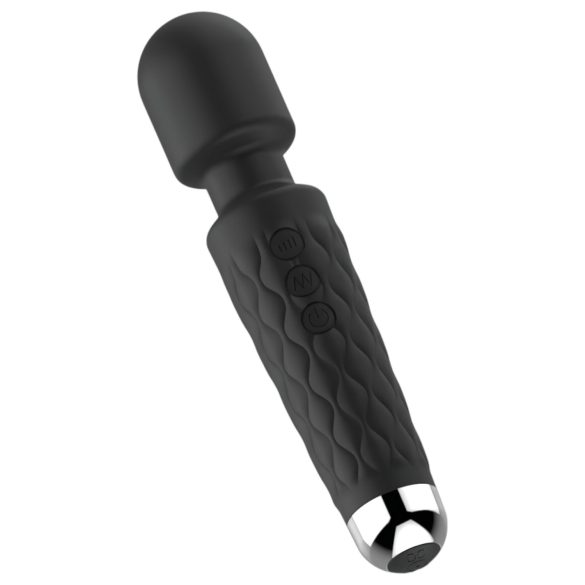 Lonely - vibrador massageador recarregável 20 funções - silicone preto