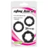 Lonely Stay Hard - anel peniano kit - 3 peças - silicone preto