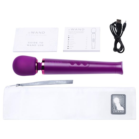 le Wand Petite - massageador vibrador recarregável - silicone roxo