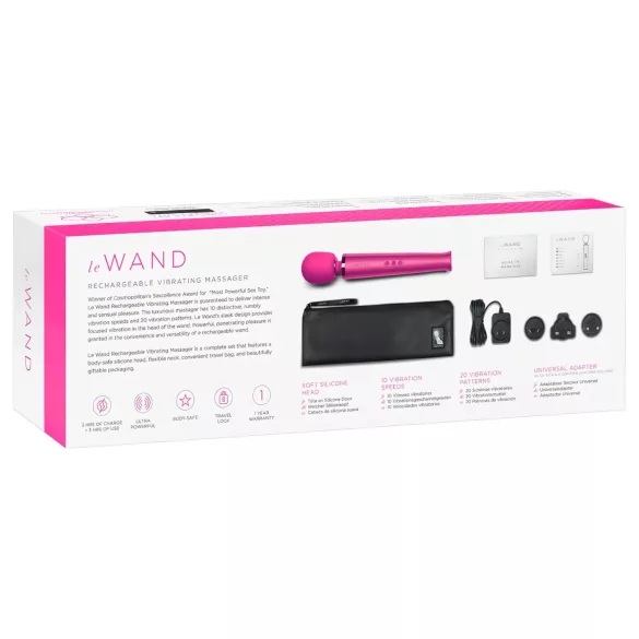 le Wand - vibrador massageador recarregável - silicone rosa