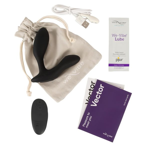 We-Vibe Vector+ - vibrador anal recarregável inteligente - silicone preto