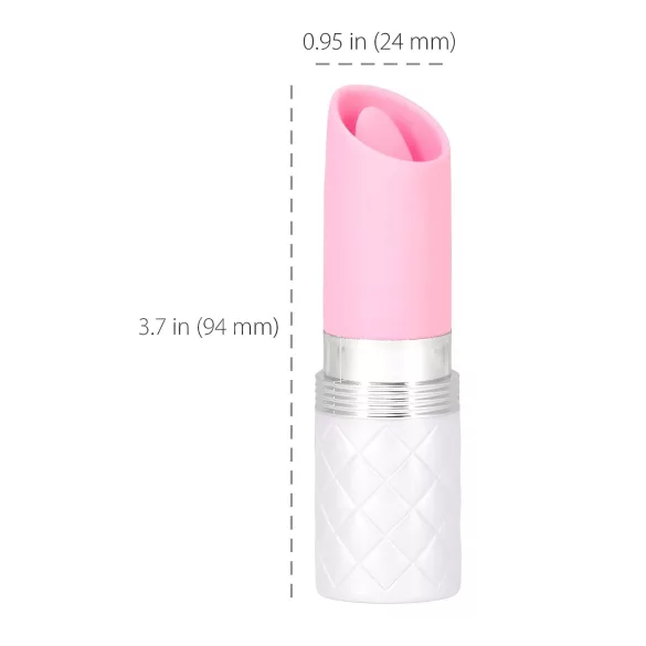 Pillow Talk Lusty - vibrador língua recarregável - silicone rosa