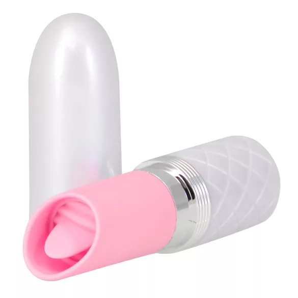 Pillow Talk Lusty - vibrador língua recarregável - silicone rosa