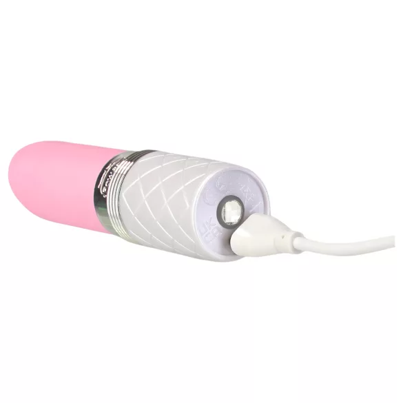Pillow Talk Lusty - vibrador língua recarregável - silicone rosa