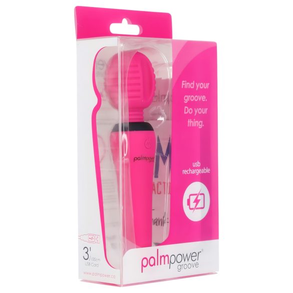 PalmPower - vibrador massageador recarregável - silicone rosa
