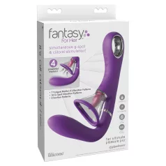   Fantasy For Her - vibrador duplo ponto G e clitóris 4 motores silicone roxo