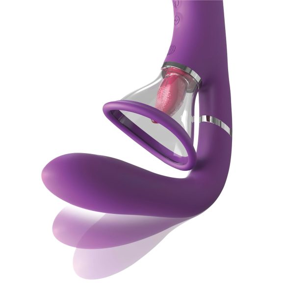 Fantasy For Her - vibrador duplo ponto G e clitóris 4 motores silicone roxo
