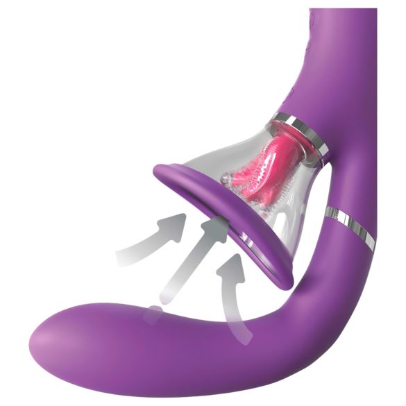 Fantasy For Her - vibrador duplo ponto G e clitóris 4 motores silicone roxo