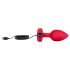 b-vibe heart - vibrador anal recarregável com controle (vermelho)