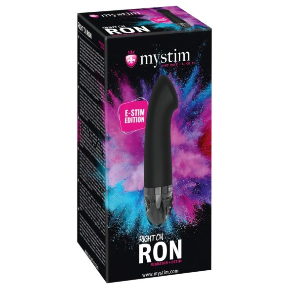 mystim - vibrador eletroestimulador ponto G - recarregável - preto