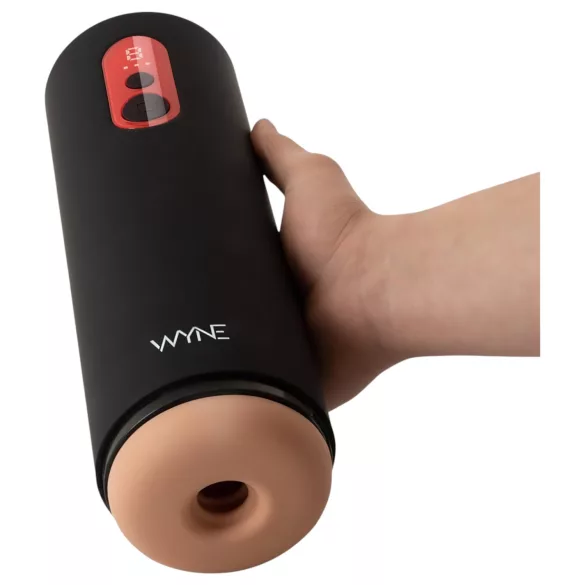 WYNE 08 masturbador pulsante de movimento vertical com ecrã LED