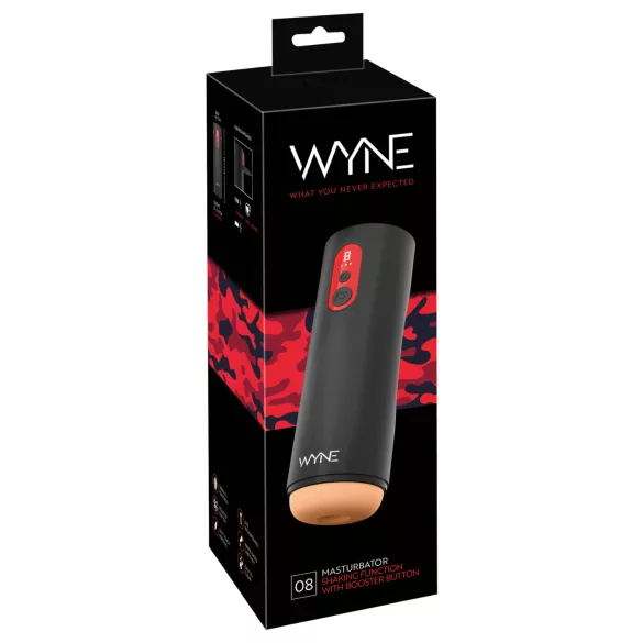WYNE 08 masturbador pulsante de movimento vertical com ecrã LED