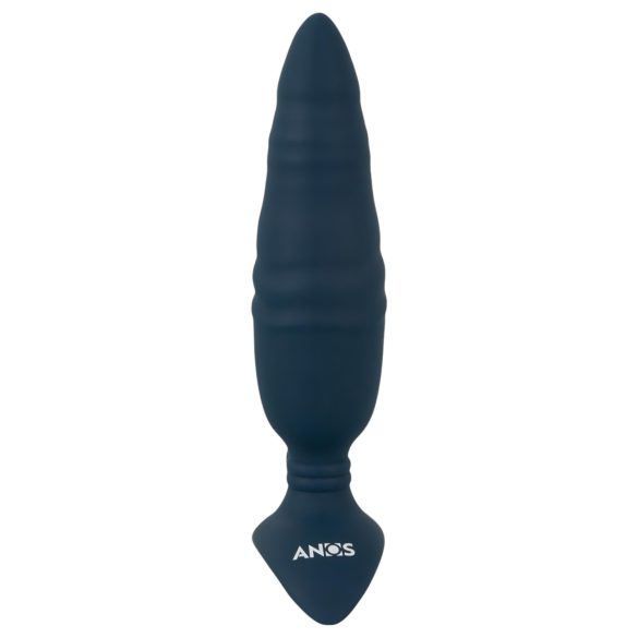 ANOS - vibrador anal com controle remoto - função empurrar - silicone azul