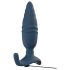ANOS - vibrador anal com controle remoto - função empurrar - silicone azul