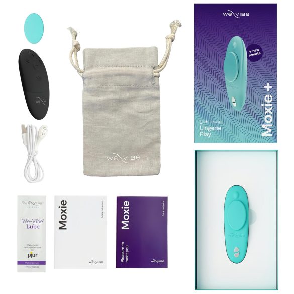 We-Vibe Moxie+ - vibrador de clitóris inteligente com controlo remoto (turquesa)