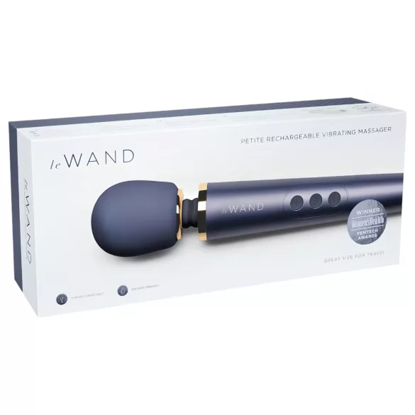 Le Wand Petite - vibrador massageador recarregável - azul