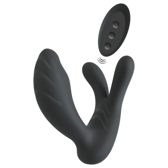 Smile - vibrador ponto G e próstata - controle remoto - silicone preto