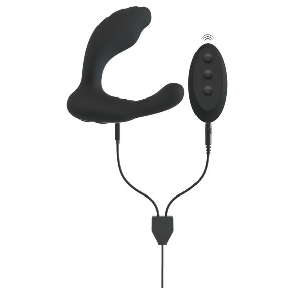 Smile - vibrador ponto G e próstata - controle remoto - silicone preto