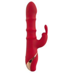   You2Toys - vibrador rabbit com anel rotativo - silicone vermelho