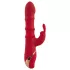 You2Toys - vibrador rabbit com anel rotativo - silicone vermelho