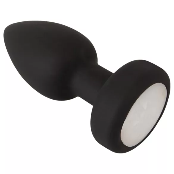 ANOS - plug anal com vibração e luz (preto)