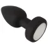 ANOS - plug anal com vibração e luz (preto)