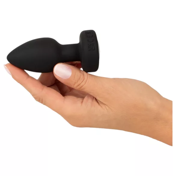 ANOS - plug anal com vibração e luz (preto)