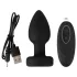 ANOS - plug anal com vibração e luz (preto)