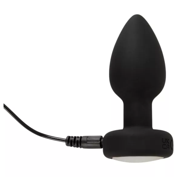 ANOS - plug anal com vibração e luz (preto)