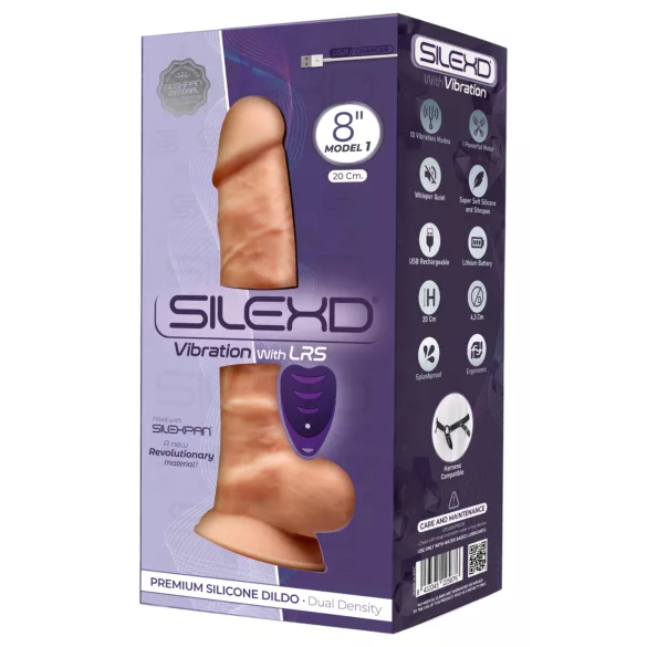 Silexd 8 - vibrador com controle remoto para testículos - cor natural