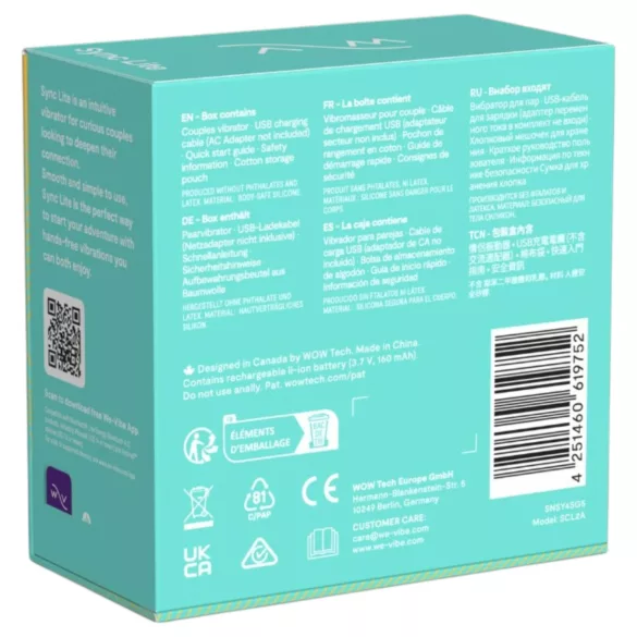 We-Vibe Sync Lite - Vibrador para casais com controlo por app e comando remoto (verde)
