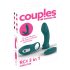Couples Choice - vibrador 3 em 1 para casal - silicone turquesa