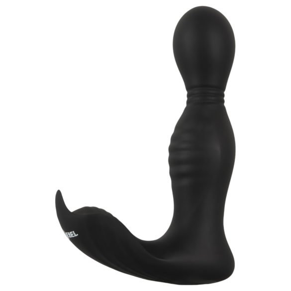 Rebel - vibrador próstata 2 em 1 com controle remoto - silicone preto
