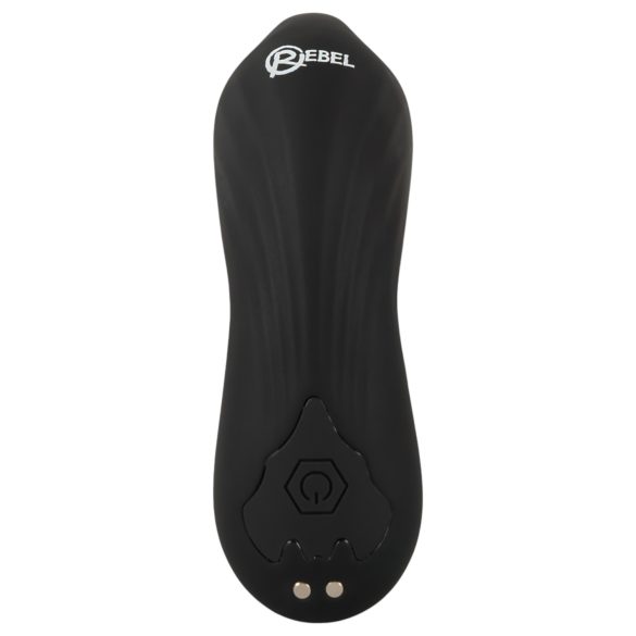 Rebel - vibrador próstata 2 em 1 com controle remoto - silicone preto