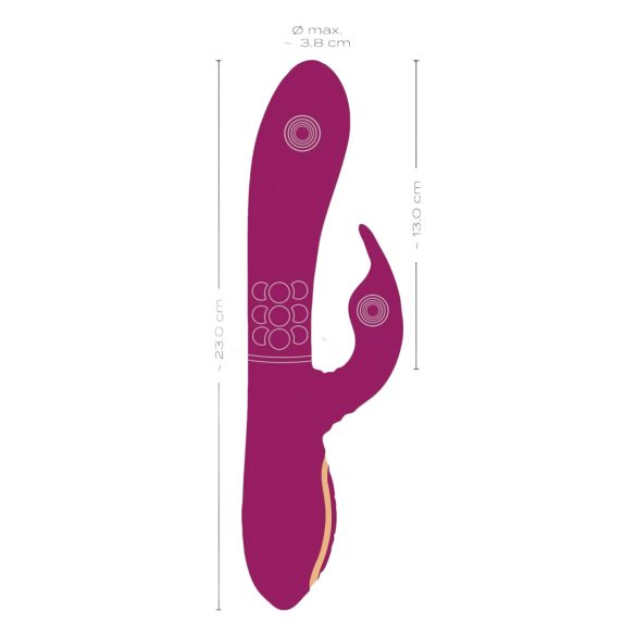 Javida - vibrador rotativo com pérolas 3 em 1 - silicone lilás