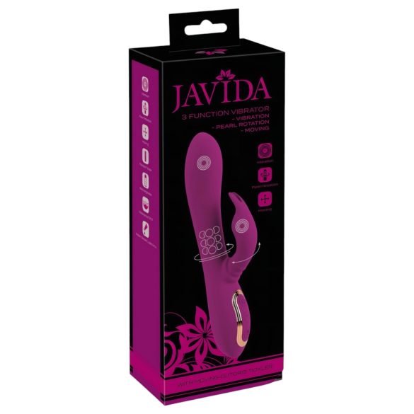Javida - vibrador rotativo com pérolas 3 em 1 - silicone lilás