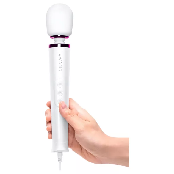 Le Wand Petite Plug-In - massageador vibrador recarregável elétrico branco